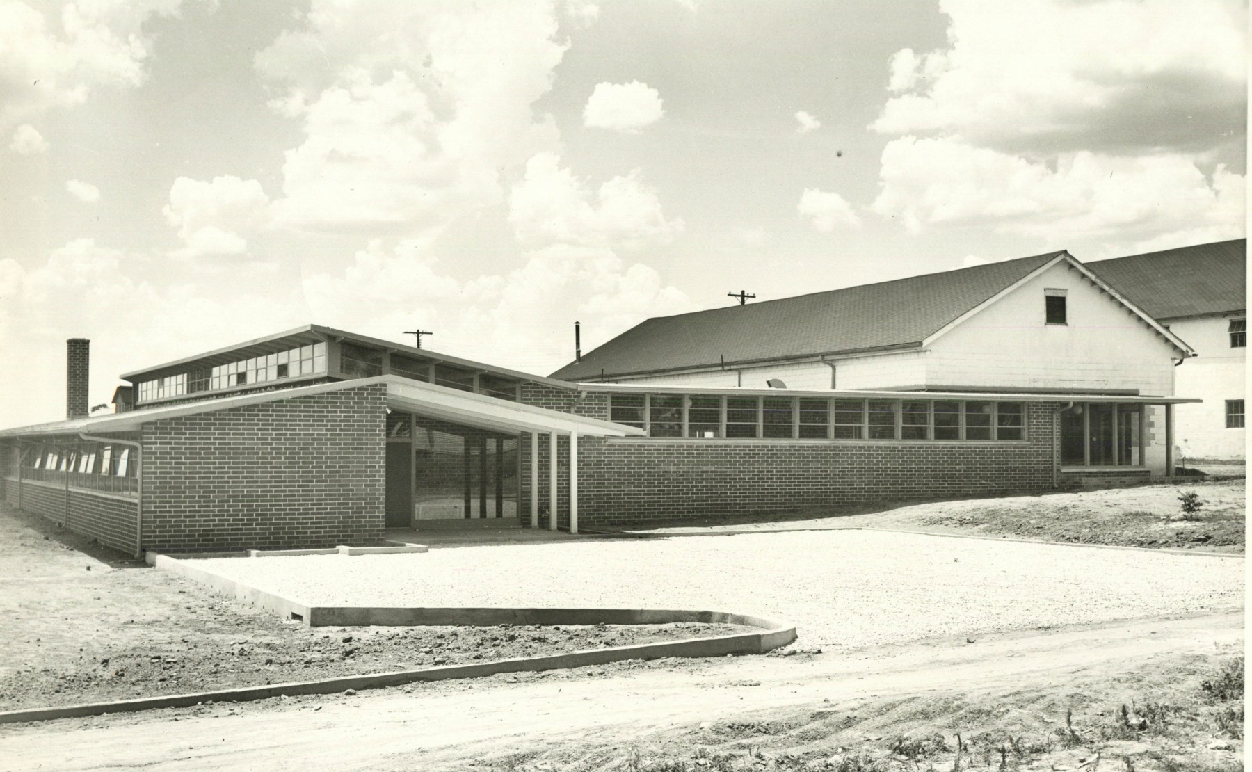 Historic photo of the Bio Ag Building later Center for Urban Ag.
