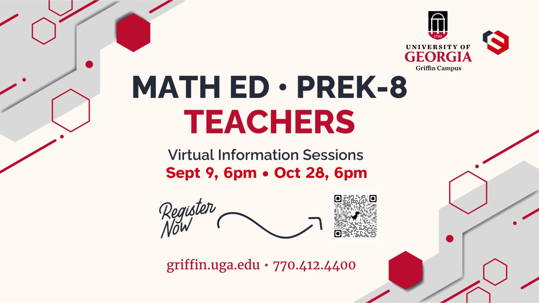 Flyer for Math Education Info Session