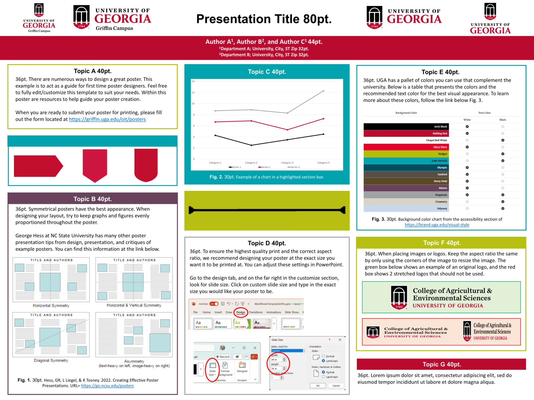 A screenshot of the poster resources template.