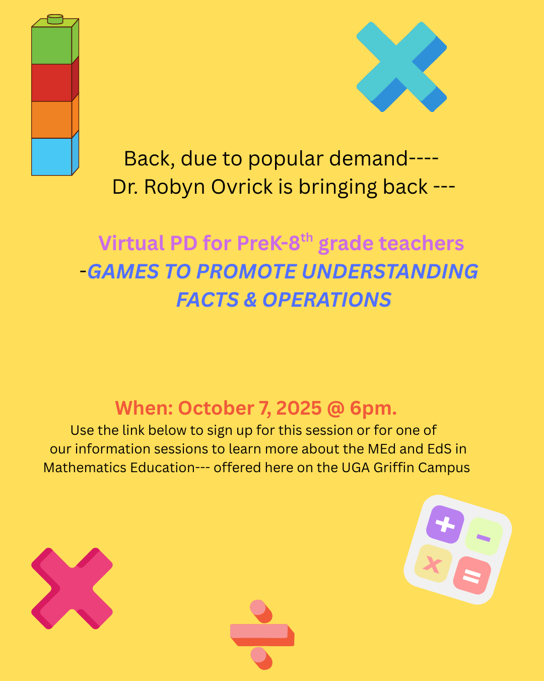 Flyer for Robyn Ovrick's Virtual PD Class.