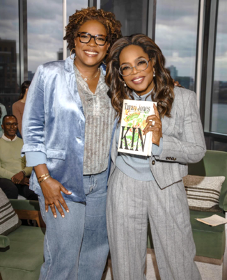 Oprah and Tayari with the Kin Book